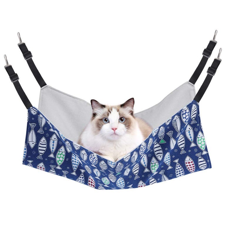 PERSUPER Cat Hammock Bed for Cage - 22x18 inch Adjustable Hanging Cat Bed Reversible hammocks for Indoor Cats, Soft Perch, Sleeping and Resting Sleepy Pad for Kitten Ferret Puppy or Small Pet - Image 1